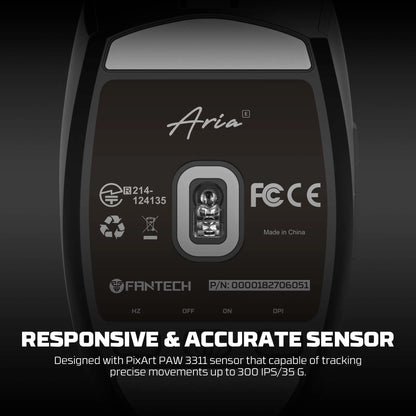 FANTECH Aria XD7E 2.4G Wireless Gaming Mouse PixArt 3311 1000Hz 59g Lightweight Gamer Mice For PC Laptop