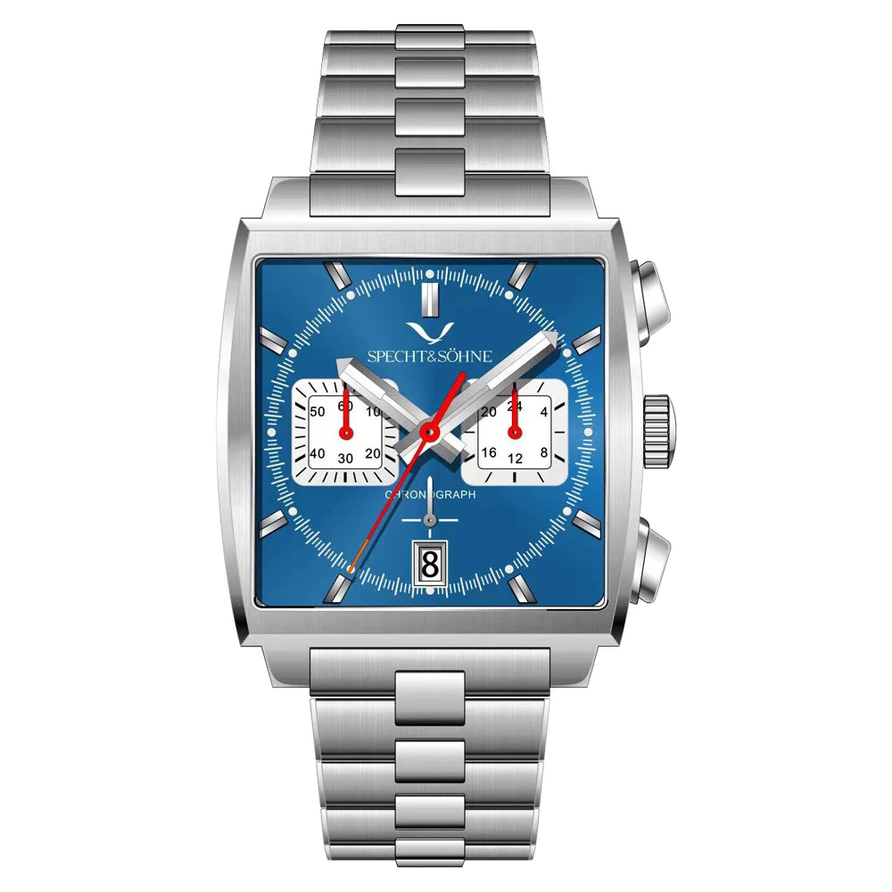 Specht&Sohne Men's Watch Luxury Brand Waterproof Stainless Steel Leather Japan VK Multifunctional Quartz Watch Religio Masculino