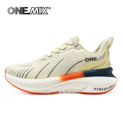 ONEMIX fehér útifutó cipő férfiaknak, légpárnás szabadtéri sportcipő, férfi edzőcipő, nyári futócipő, női lábbeli