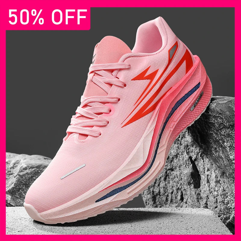 Unisex Sports Shoes Fashionable Lace Up Running Shock-absorbing Anti Slip Rebound Training Shoes 2026 New Outdoor Fitness Shoes