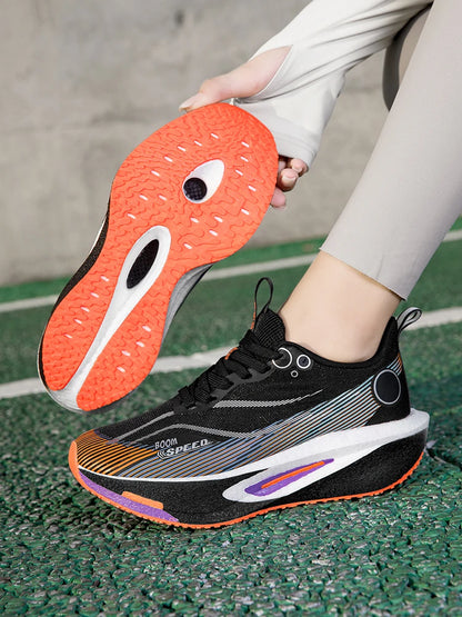 Men's Running Shoes Carbon Plate Professional Running Shoes Breathable Non-slip Cushioning Women's Casual Running Sports Shoes