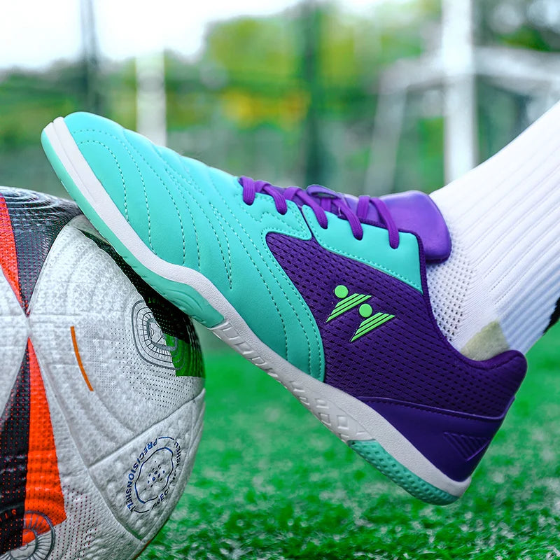 Nouvelles Chaussures de Football Montantes pour Hommes de Haute Qualité – Crampons Antidérapants pour Gazon et Futsal, Idéales pour Matchs en Salle et Sports de Plein Air – Meilleures Ventes