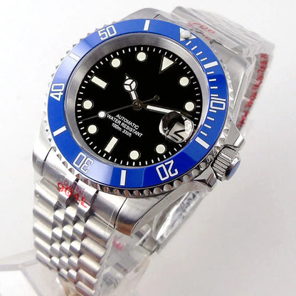 200m wasserdichte Miyota 8215 Automatikuhr für Herren, Taucheruhr, 40mm, mechanisches Uhrwerk, Leuchtanzeige, Jubilee-Armband, Glide-Lock-Schließe
