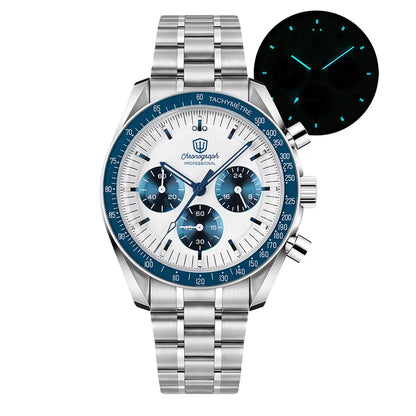 Orologio da uomo Watchdives New Wd1863 al quarzo VK63, cronografo con vetro zaffiro bombato, impermeabile, 39 mm, in acciaio, top brand, orologio business di lusso
