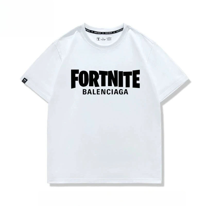 Nowa kreatywna koszulka Fortnite z krótkim rękawem, efektownym nadrukiem cartoon, oddychająca i pochłaniająca pot, dla kobiet i mężczyzn