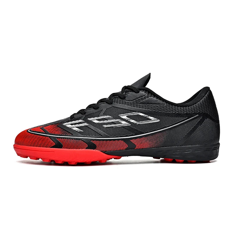 Chaussures de football populaires à tige basse FG/TF, unisexe, pour terrain, entraînement rapide, crampons antidérapants à crampons longs