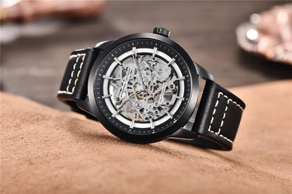 PAGANI DESIGN 2026 New Skeleton Men's Mechanical Watches Top Luxury Automatic Watch Men Blue Leather Waterproof Wrist watch Men