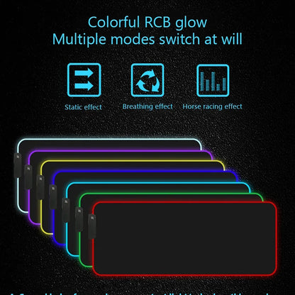 A-S-SeraphineS-ES Mouse Pad RGB Gaming Mouse Pad Desk Mat HD Gamer Large LED Light XXL MousePads
