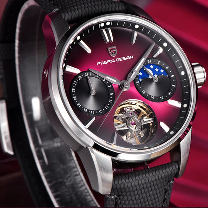 Pagani Design men’s watch, new model, luxury automatic mechanical watch, 41 mm, stainless steel, water-resistant to 10 bar, ‘racer’ style
