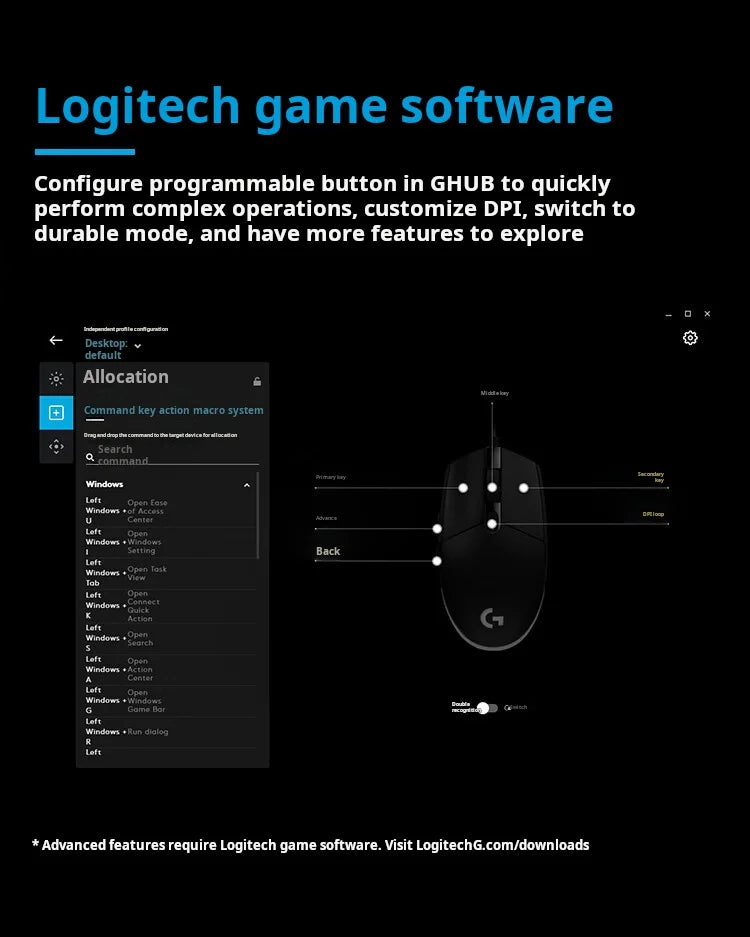 Ασύρματο ποντίκι gaming Logitech G304 LIGHTSPEED, ελαφρύ φορητό ποντίκι με macro, Jedi Survival, FPS, League of Heroes, Eat Chicken
