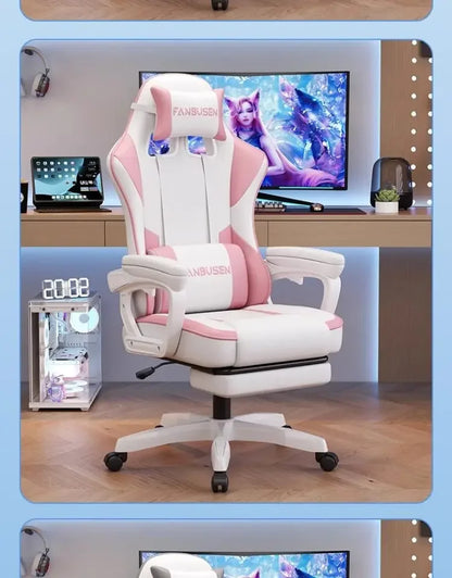 Chaise de jeu pour esports, chaise d'ordinateur pour la maison, confortable, ergonomique, inclinable, avec dossier réglable en hauteur, idéale pour les dortoirs.
