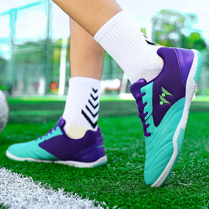 Nouvelles Chaussures de Football Montantes pour Hommes de Haute Qualité – Crampons Antidérapants pour Gazon et Futsal, Idéales pour Matchs en Salle et Sports de Plein Air – Meilleures Ventes