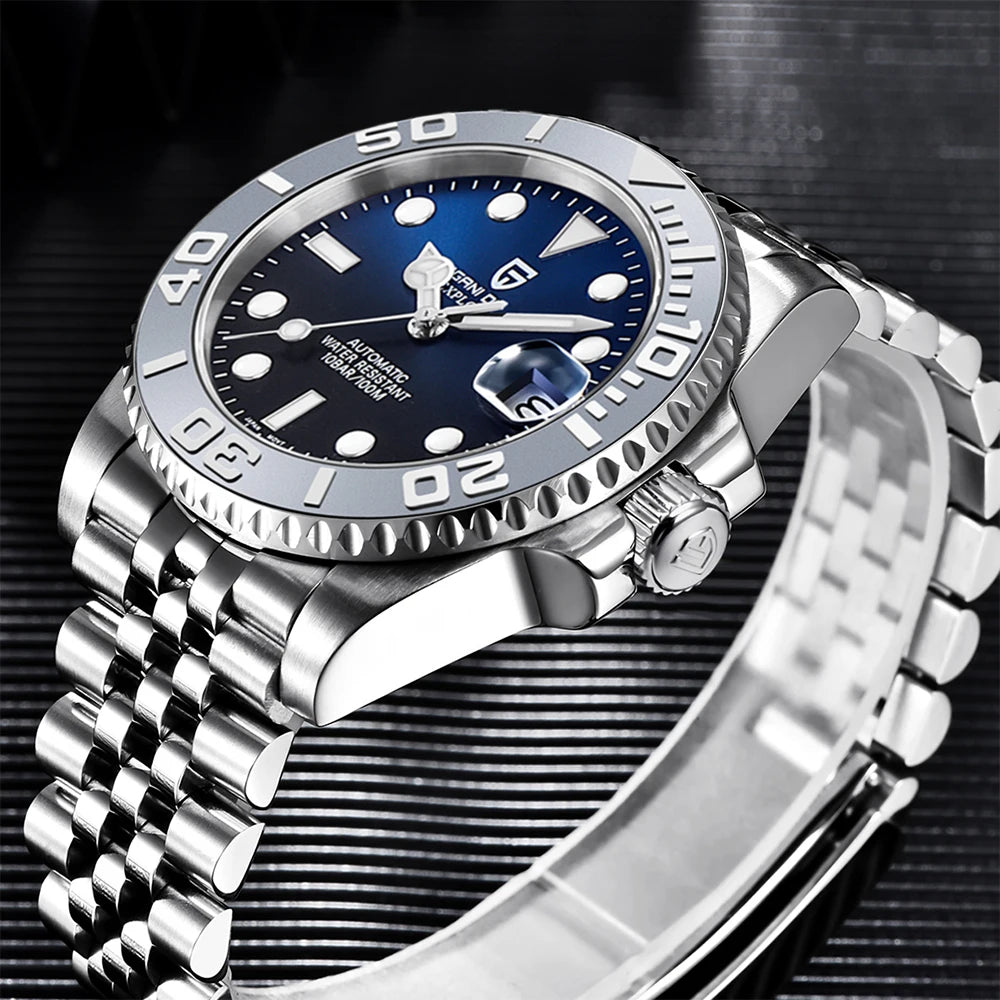 PAGANI DESIGN V2 Japan Mov't 40MM Luxury Men Mechanical Watch Sapphire Glass Ceramic Bezel Automatic Diving Watches for Men