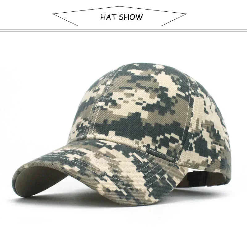 Casquettes de baseball camouflage pour homme, casquette tactique anti-UV, ajustable, style militaire, camouflage, airsoft, chasse, camping, randonnée, pêche