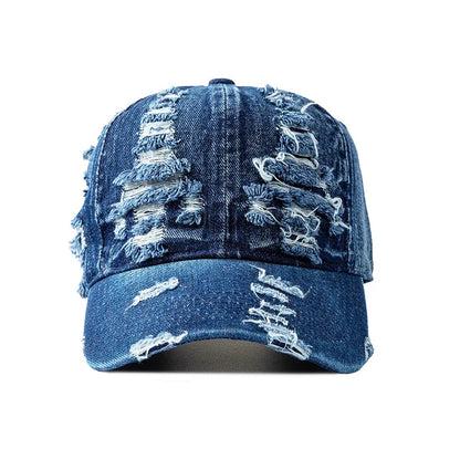 Gorra de béisbol de denim lavado para mujer y hombre, con visera, transpirable, para primavera y verano, gorra vintage con cierre a presión para mujer