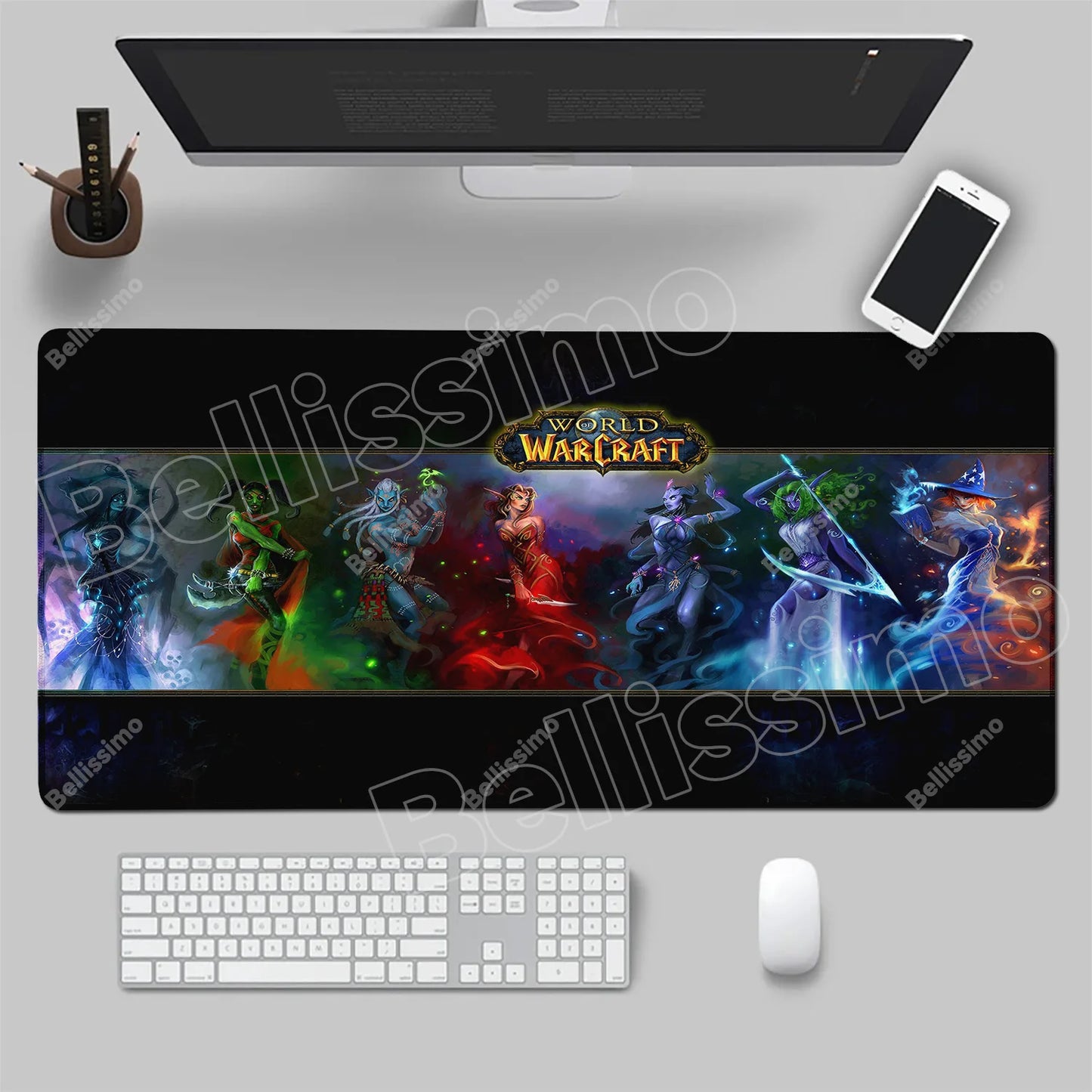 World Of Warcraft 90x40 Large Gaming Mouse Pad Game Desk Play Pad for Csgo Natural Rubber Mat Grande Gamer Xxl Computer Mousepad