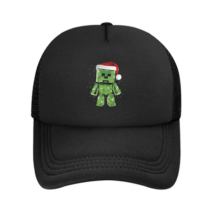Kubinis nuotykių ieškotojas atranda už savęs „Creepers“ monstrą. Sunkvežimio vairuotojo kepurė. „Sun Hats“ kepurė. Reguliuojama „Snapback“ kepurė. Tinklinė beisbolo kepurė.
