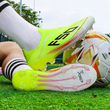 Nouvelles Chaussures de Football pour Hommes Antidérapantes, Crampons Garçons, Chaussures de Foot à Succès, Baskets de Match Extérieur sur Gazon, Haute Qualité, Montantes, Légères
