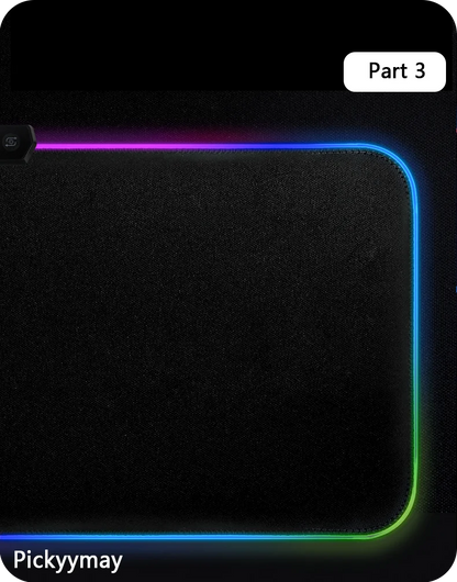 Velika RGB podloga za gaming miš, LED podloga za miš, gamerska podloga za stol, podloga za PC stol, RGB podloga za tipkovnicu XXL 90x40cm