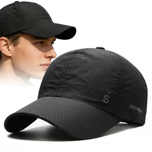 Dünne, schnelltrocknende, atmungsaktive Laufcap mit Entenschnabel für Herren und Damen – Sonnen-Baseballcap für Outdoor, Sommer und Angeln