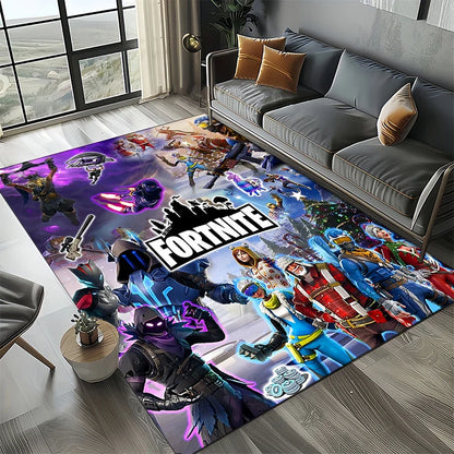 2025 Games 3D F-Fortnite Cartoon Carpet Rug for Living Room Bedroom Home Sofa Decoration, Kids Play Area Rug Non-slip Floor Mat