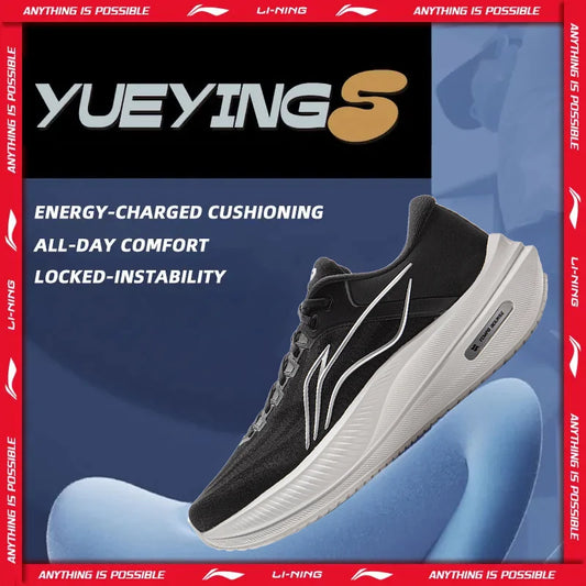 Ανδρικά παπούτσια τρεξίματος Li-Ning YUEYING 5 με βελτιστοποιημένη αντικραδασμική προστασία, φαρδύ μπροστινό μέρος, TEMPO BOUNSE, ανακλαστικά sneakers LiNing ARHV015 ARHW003