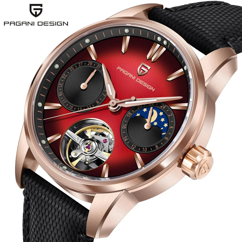 Pagani Design men’s watch, new model, luxury automatic mechanical watch, 41 mm, stainless steel, water-resistant to 10 bar, ‘racer’ style