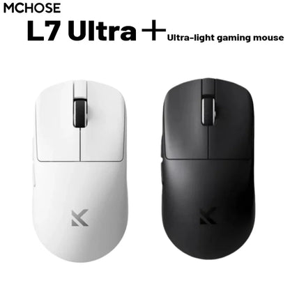 MCHOSE L7 Ultra+ średnio-duża mysz gamingowa do e-sportu z sensorem Paw3950, bezprzewodowa, trzy tryby, lekka mysz biurowa Dual-Drive do komputera