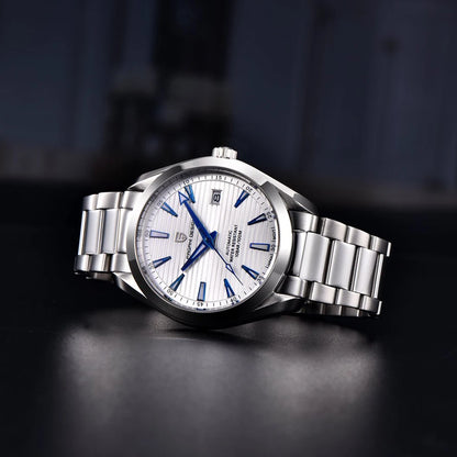 Luxe herenhorloge van PAGANI DESIGN – Mechanisch automatisch model (kaliber 8215), van roestvrij staal, waterdicht, met datumweergave en lichtgevende wijzers