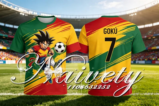 Summer Quick Dry Dragon Ball Goku 3D Print Football T Shirt Unisex Retro Manga Jersey Men Women Soccer Short Sleeve Streetwear