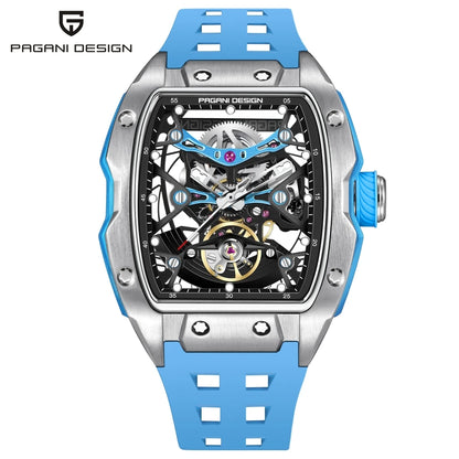 PAGANI DESIGN 42 mm-es új Alien modell, átlátszó hátlapos, átlátszó szerkezetű luxus férfi karóra, zafírüveges, automata férfi karóra
