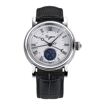 Sugess Moonphase Automatic Mechanical Men's Watch Wristwatches Original Movement ST2108 Waterproof Clock Sapphire Special Date