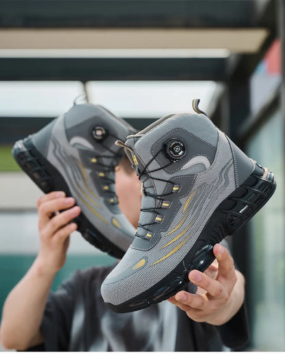 Taille 47 48 bottes de sécurité de travail hommes haut anti-crevaison sécurité bout en acier chaussures de travail Protection hommes chaussures de sécurité chaussures
