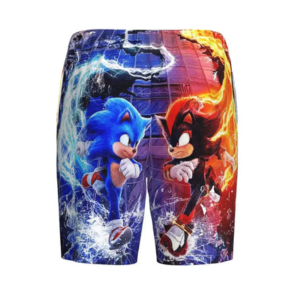 Custom Shadow The Hedgehog Sonic Poster Short Pajama Pants Men Sleepwear Sleep Lounge Bottom Shorts Sleeping Pants