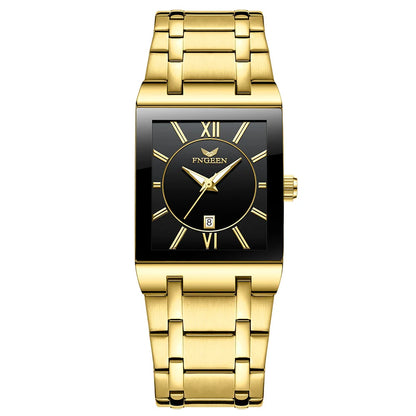 Orologio da polso di lusso BINBOND al quarzo di precisione da uomo, luminescente, impermeabile, con datario automatico, in acciaio inossidabile resistente, stile casual.