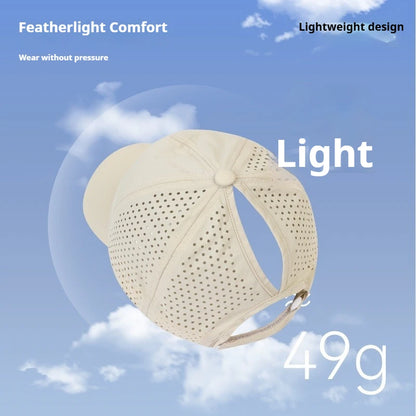 1pc Quick Drying Tongue Baseball Caps for Women Summer Protection Breathable Mesh Breathable Cap Stylish Adjustable Ponytail Hat