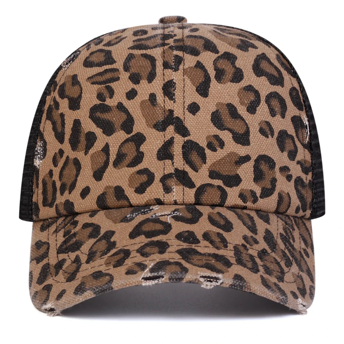 Șepci de baseball unisex cu imprimeu leopard, broderie cu găuri, pentru primăvară și toamnă, pentru activități în aer liber, reglabile, casual, cu protecție solară, șepci sportive