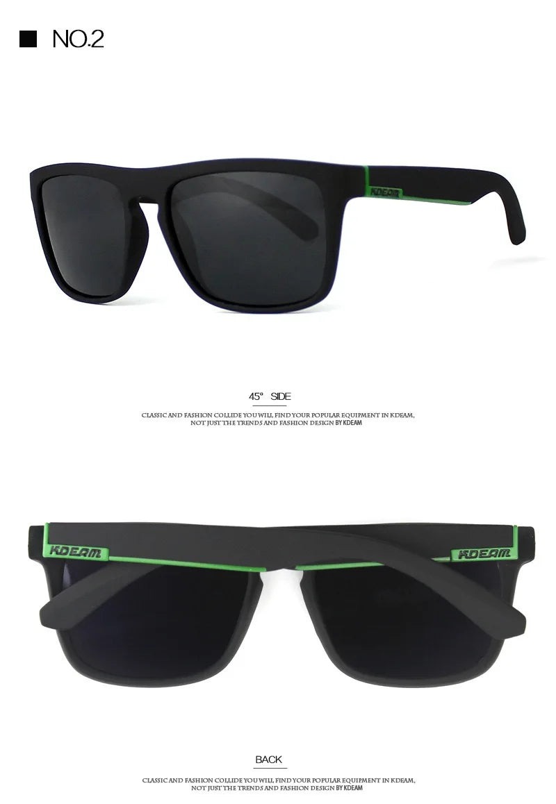 Outdoor Sport Square Myopia Lens Prescription Sunglasses Men Polarized Driving Anti-Glare Myopes Lunettes 0 -0.5 -0.75 Hoz -6.0