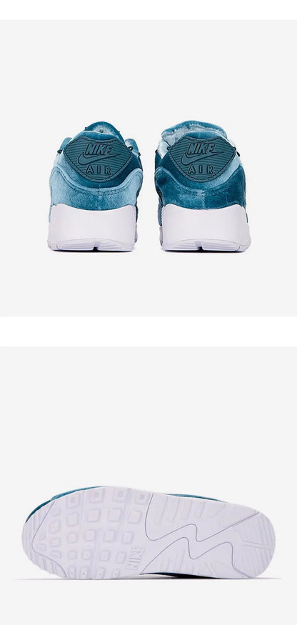 Oryginalne damskie buty sportowe Nike Air Max 90 Blue Velvet z poduszką powietrzną DO2194-001