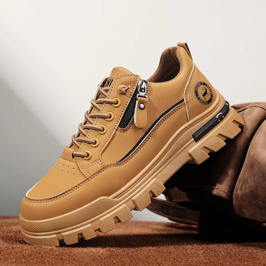 Men's Casual Sports Outdoor Hiking Trendy Fashion Street Comfortable Men's Thick Soled Board Shoes