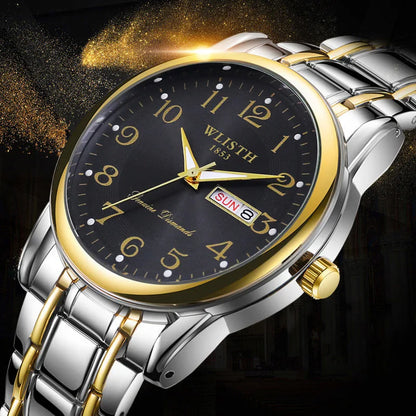 Orologio di lusso da donna, orologio al quarzo, orologio da polso digitale, impermeabile, con calendario e display illuminato; stile alla moda e professionale, adatto anche agli uomini.