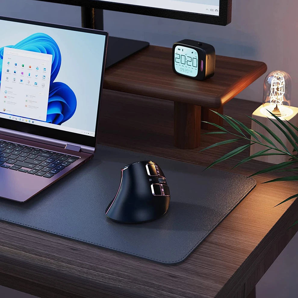 Ratón vertical inalámbrico Jomaa 2.4G+Bluetooth para Apple Mac, portátil y notebook, 9 botones, ratón gaming recargable para PC y iPad