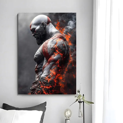 Game G-God of War poszter, öntapadó művészeti, vízálló papír matricák, kávézó, bár, szoba falidekoráció