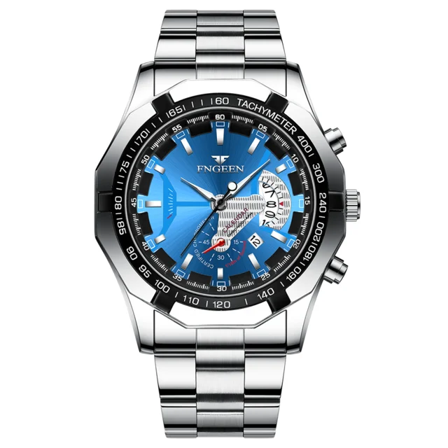 Relógio de pulso para homem, estilo militar, casual ou desportivo, de quartzo, de marca de prestígio, inteiramente em aço, à prova de água