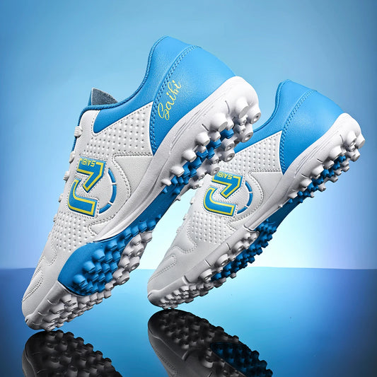 Low-top, studded soccer shoes, unisex, TF and FG, slip-resistant and wear-resistant, available in 4 colors to choose from.