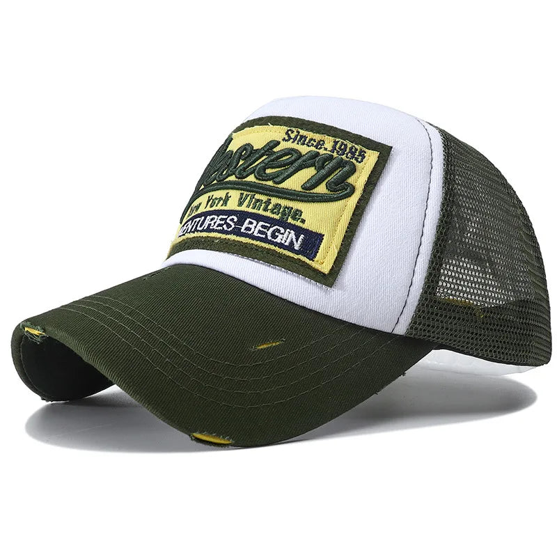 2023 New Letter Embroidery Baseball Cap for Men with Mesh Snpabck Hat Chapeau Homme Summer Breathable Y2K Trucker Hats for Women