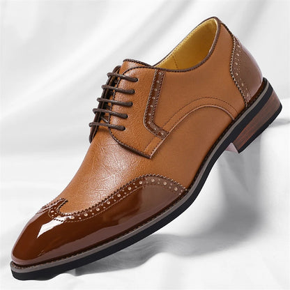PU Leather Men's Oxford Shoes Heighten Formal Casual Shoes Business Male Suit Shoes New Design Derby Footwear Walking Sneakers