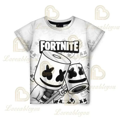 T-shirt 3D Battle Royale Fortnite — T-shirts para Homem e Mulher, Rapazes e Raparigas, Tops Cartoon Victory, Roupa Teen, Crianças, Herói de Jogo, T-shirts e Tops