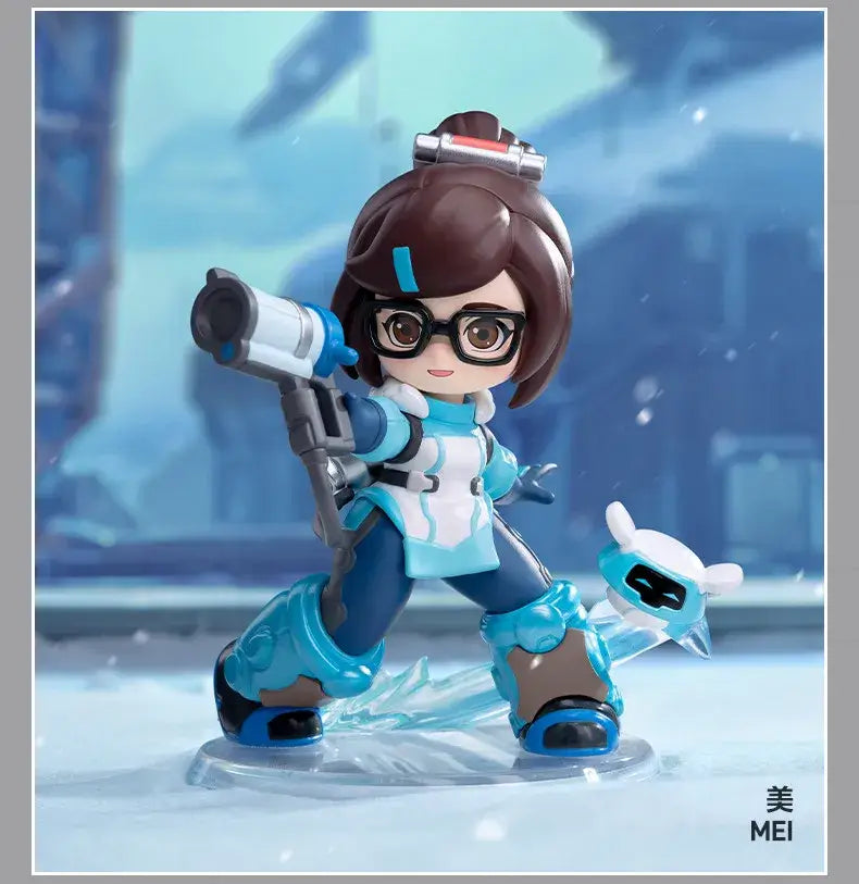 POP MART Overwatch Play of The Game Series originali akloji dėžutė, staigmenos paslaptinga dėžutė, mielos anime veiksmo figūrėlės, dekoracijos ir figūrėlės