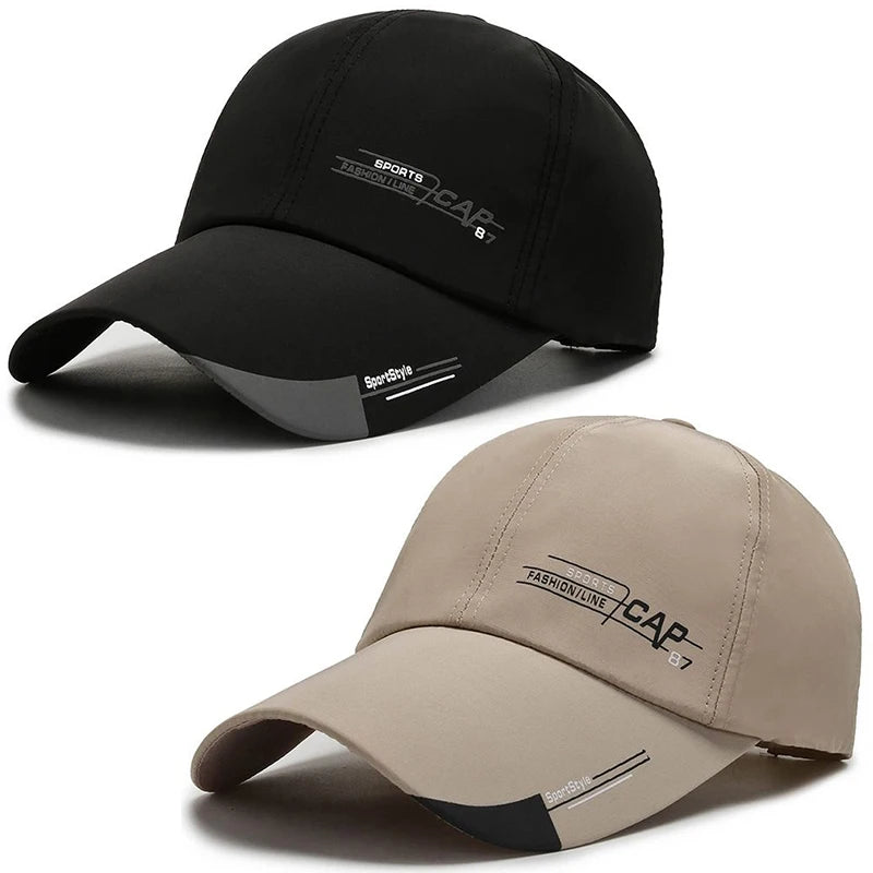 2 stk./sæt udendørs baseballkasket til mænd, enkel bogstav-jacquard, duckbill-kasket, street-sport, solbeskyttelse, baseballkasket til unisex